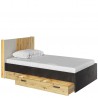Lit enfant 120 x 200, avec coffre de rangement et LED, Gamme CUBE