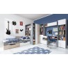 Lit ado en bois, 2 tiroirs de rangement, 90 x 200 cm, Gamme elche