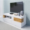Meuble tv en bois, 2 tiroirs, 1 niche, 1 porte, Gamme florence