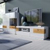 Meuble tv en bois, 2 tiroirs, 1 niche, 1 porte, Gamme florence