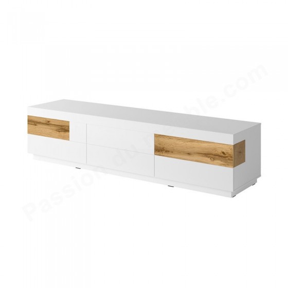 Meuble tv en bois, 6 tiroirs, Gamme florence
