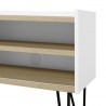 Meuble tv design avec une porte coulissante, chêne et noir, Gamme nina