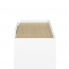 Meuble tv design avec une porte coulissante, chêne et noir, Gamme nina