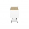 Meuble tv design avec une porte coulissante, chêne et noir, Gamme nina