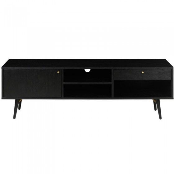 Meuble tv 120 placage chene noir , Gamme verona