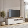 Meubles TV 1 porte et 1 tiroir, couleur blanc, Gamme EvoBlancW