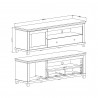 Meubles TV 1 porte et 1 tiroir, couleur blanc, Gamme EvoBlancW