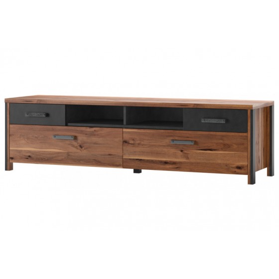 Meubles TV 2 tiroirs 2 portes abattantes et 2 niches, Gamme Buffo B