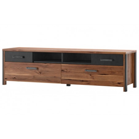 Meubles TV 2 tiroirs 2 portes abattantes et 2 niches, Gamme Buffo B