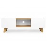 Meuble tv design 135  blanc et chene naturel , Gamme letto