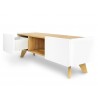 Meuble tv design 135  blanc et chene naturel , Gamme letto