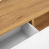 Meuble tv design 135  blanc et chene naturel , Gamme letto