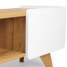 Meuble tv design 135  blanc et chene naturel , Gamme letto