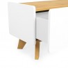 Meuble tv design 135  blanc et chene naturel , Gamme letto