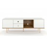 Meuble tv design 160  blanc et chene naturel , Gamme harmony