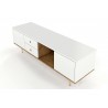 Meuble tv design 160  blanc et chene naturel , Gamme harmony