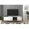 Meuble tv design 160  blanc et chene naturel , Gamme harmony