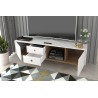 Meuble tv design 160  blanc et chene naturel , Gamme harmony