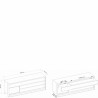 Meuble tv design avec led , Gamme sven