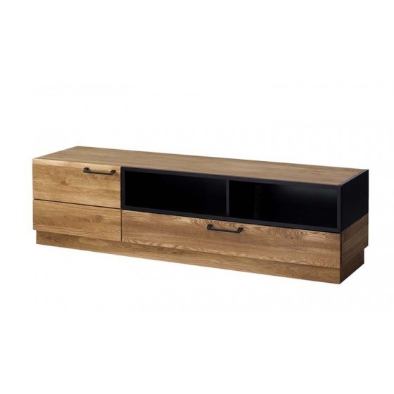 Meuble tv en chêne, 1 tiroir, 2 niches, 1 porte, Gamme bari