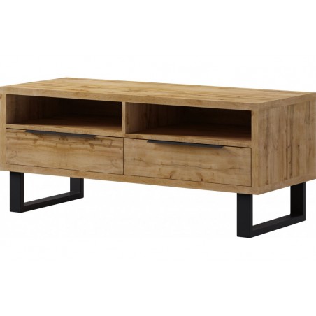 Meuble TV 2 portes  2 niches, couleur Chêne, Gamme Alls