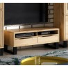 Meuble TV 2 portes  2 niches, couleur Chêne, Gamme Alls