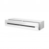 Meuble TV 2 tiroirs, couleur blanc et noir, Gamme TOREK