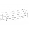 Meuble TV 2 tiroirs, couleur blanc et noir, Gamme TOREK
