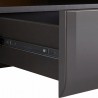 Meubles TV 2 portes 2 tiroirs et 1 niches, couleur noir et chêne, Gamme Dole b