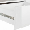 Meubles TV 2 portes 2 tiroirs et 1 niches, couleur blanc et chêne, Gamme Dole