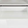 Meubles TV 2 portes 2 tiroirs et 1 niches, couleur blanc et chêne, Gamme Dole