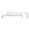 Meuble tv modulable blanc, double plateau, Gamme cliff