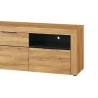 Meuble tv en bois, 2 tiroirs, 2 niches, 1 porte, Gamme naples
