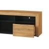 Meuble tv en bois, 2 tiroirs, 2 niches, 1 porte, Gamme naples