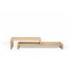 Meuble tv modulable noyer, double plateau, Gamme cliff