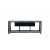 Meuble tv design avec 2 tiroirs, effet béton et noir, Gamme nara