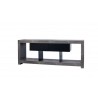 Meuble tv design avec 2 tiroirs, effet béton et noir, Gamme nara