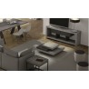 Meuble tv design avec 2 tiroirs, effet béton et noir, Gamme nara
