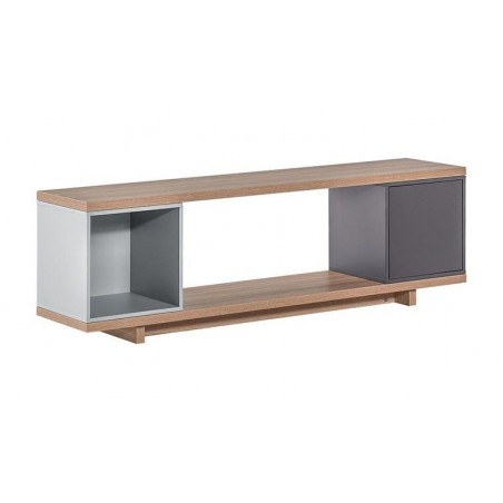 Meuble tv design en bois, 2 cubes, 1 niche, Gamme roses