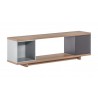 Meuble tv design en bois, 2 cubes, 1 niche, Gamme roses
