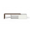 Meuble tv extensible, double plateau, noyer et blanc, Gamme move