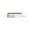 Meuble tv extensible, double plateau, noyer et blanc, Gamme move
