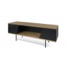 Meuble tv tendance, 2 portes, noyer et noir, Gamme dixie