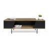 Meuble tv tendance, 2 portes, noyer et noir, Gamme dixie