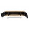 Meuble tv tendance, 2 portes, noyer et noir, Gamme dixie