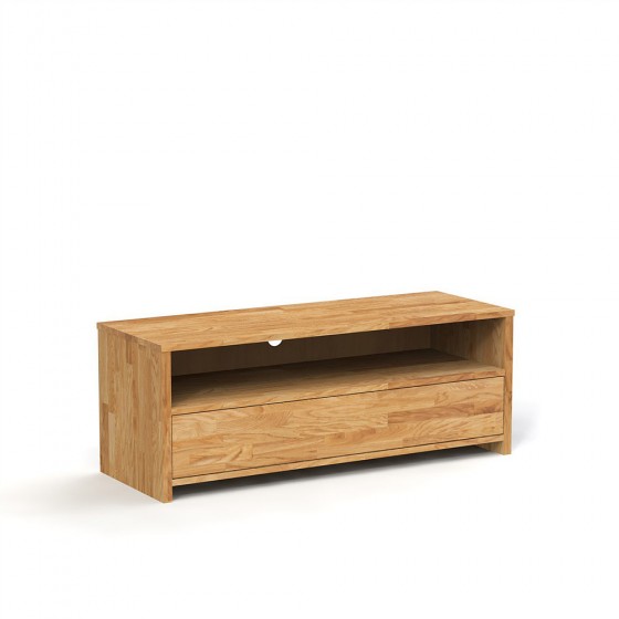 Meuble tv en chêne, 1 tiroir, 1 niche, Gamme iris