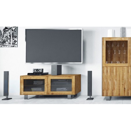 Meuble tv en chêne, 2 portes, Gamme tartani