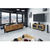 Meuble tv en chêne, 2 portes, Gamme tartani