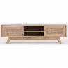 Meuble tv en teck massif 2 portes / 2 niches, Gamme archi