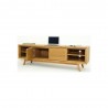 Meuble tv en teck massif 2 portes 4 niches, Gamme fiftees